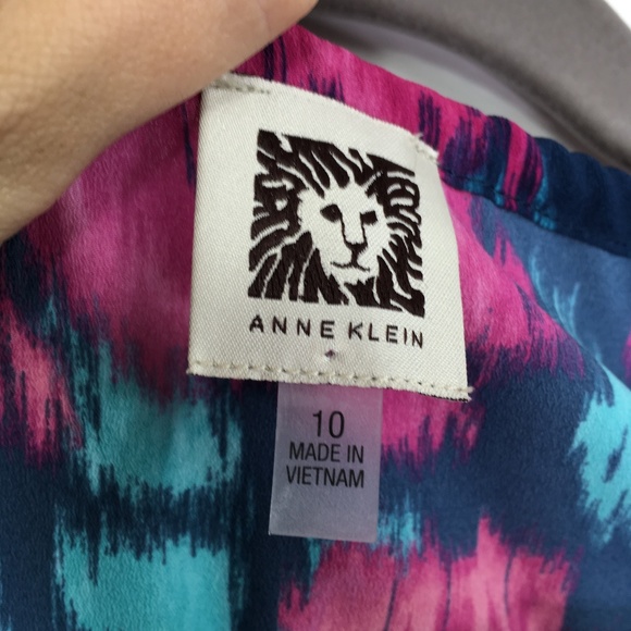 Anne Klein Floral Long Sleeve Top Size 10 Light - Picture 5 of 6